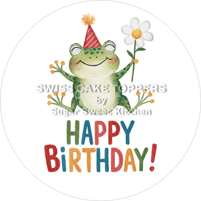 Tortenaufleger niedlicher Frosch1 - personalisierbar