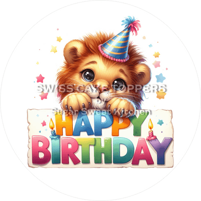 Tortenaufleger niedlicher Löwe2 - personalisierbar