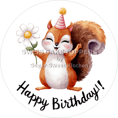 Tortenaufleger niedliches Eichhoernchen1 - personalisierbar