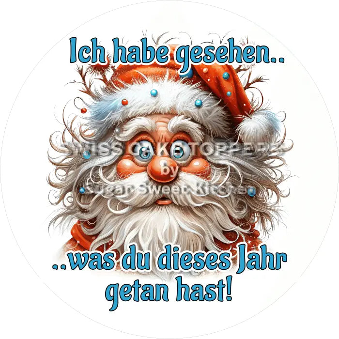 Tortenaufleger Nikolaus 10 - essbar & personalisierbar - Fondant- Torten- Cupcakeaufleger Sugar Sweet Kitchen