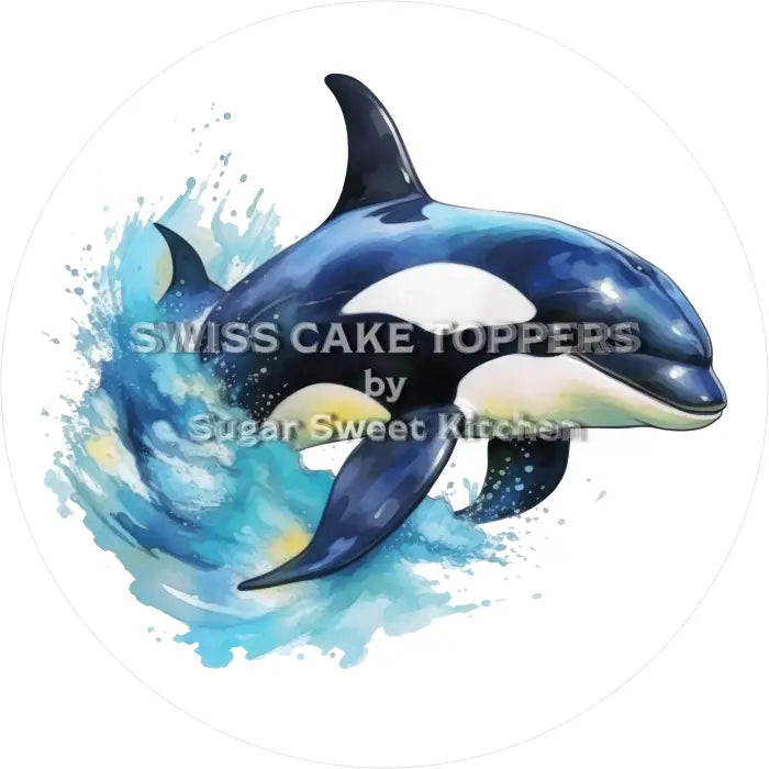 Tortenaufleger Orca 01 - essbar & personalisierbar - Fondant- Torten- Cupcakeaufleger Sugar Sweet Kitchen