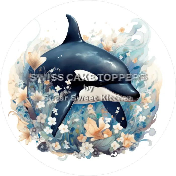 Tortenaufleger Orca 02 - essbar & personalisierbar - Fondant- Torten- Cupcakeaufleger Sugar Sweet Kitchen