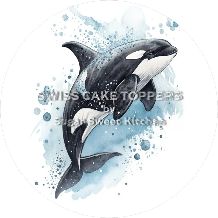 Tortenaufleger Orca 03 - essbar & personalisierbar - Fondant- Torten- Cupcakeaufleger Sugar Sweet Kitchen