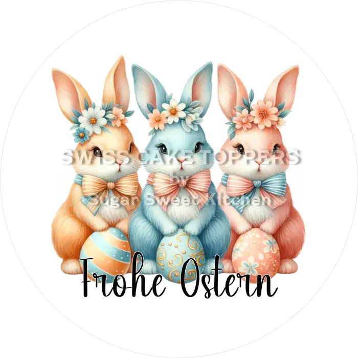 Tortenaufleger Ostern 23 - essbar & personalisierbar - Fondant- Torten- Cupcakeaufleger Sugar Sweet Kitchen