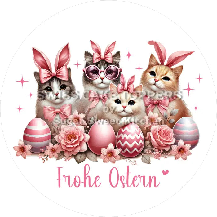 Tortenaufleger Ostern 25 - essbar & personalisierbar - Fondant- Torten- Cupcakeaufleger Sugar Sweet Kitchen