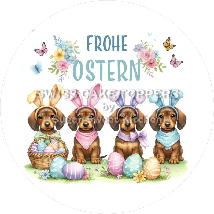 Tortenaufleger Ostern 26 - essbar & personalisierbar - Fondant- Torten- Cupcakeaufleger Sugar Sweet Kitchen