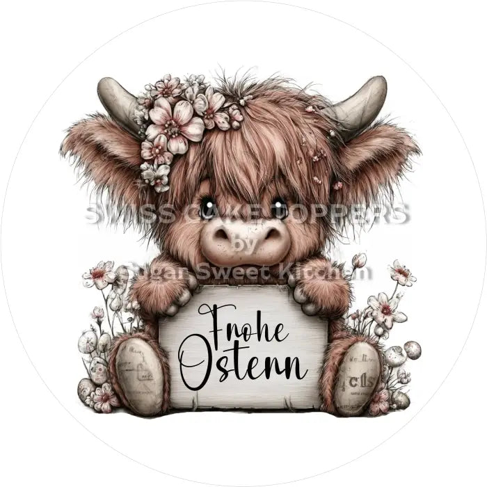 Tortenaufleger Ostern 29 - essbar & personalisierbar - Fondant- Torten- Cupcakeaufleger Sugar Sweet Kitchen