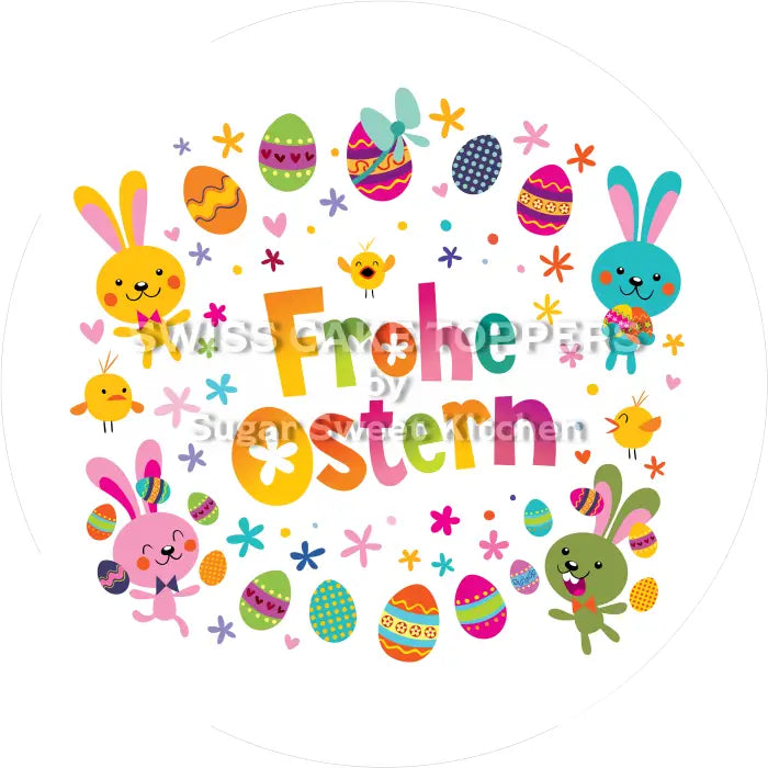 Tortenaufleger Ostern 30 - essbar & personalisierbar - Fondant- Torten- Cupcakeaufleger Sugar Sweet Kitchen