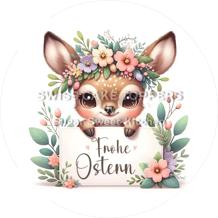 Tortenaufleger Ostern 32 - essbar & personalisierbar - Fondant- Torten- Cupcakeaufleger Sugar Sweet Kitchen