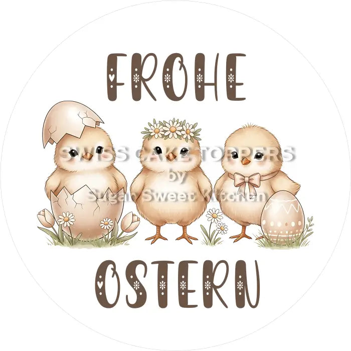 Tortenaufleger Ostern 35 - essbar & personalisierbar - Fondant- Torten- Cupcakeaufleger Sugar Sweet Kitchen