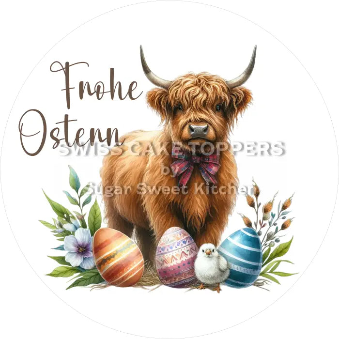 Tortenaufleger Ostern 41 - essbar & personalisierbar - Fondant- Torten- Cupcakeaufleger Sugar Sweet Kitchen