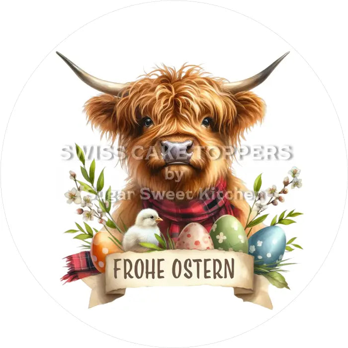 Tortenaufleger Ostern 42 - essbar & personalisierbar - Fondant- Torten- Cupcakeaufleger Sugar Sweet Kitchen