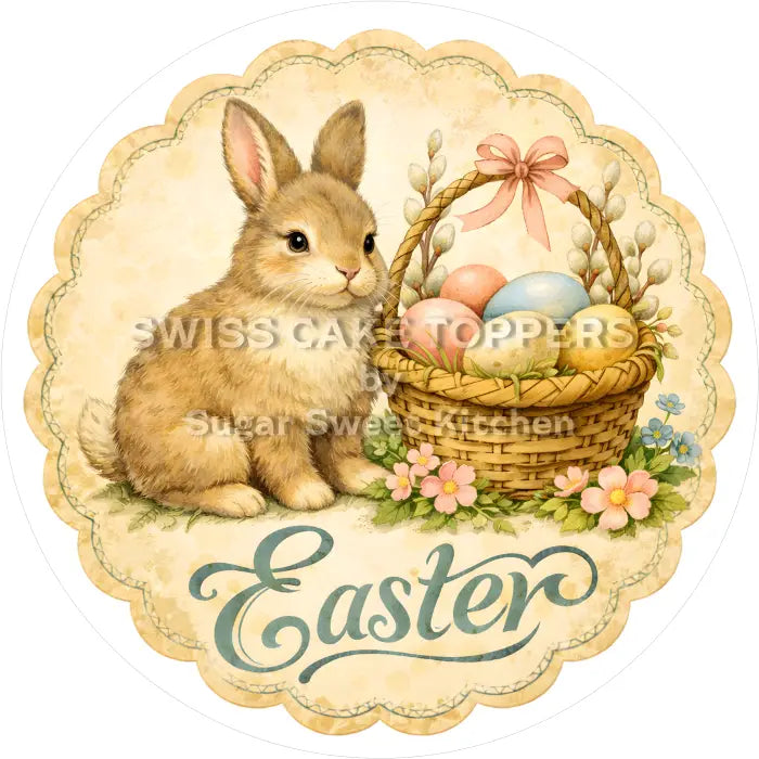 Tortenaufleger Ostern 48 - essbar & personalisierbar - Fondant- Torten- Cupcakeaufleger Sugar Sweet Kitchen