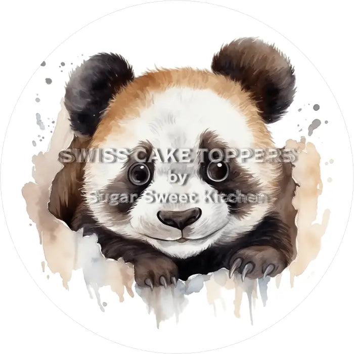 Tortenaufleger Panda 01 - essbar & personalisierbar - Fondant- Torten- Cupcakeaufleger Sugar Sweet Kitchen