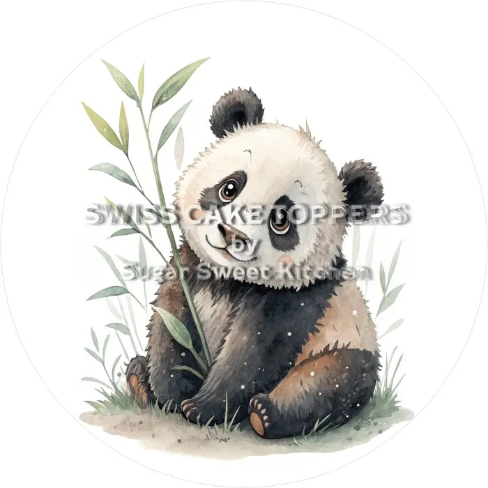 Tortenaufleger Panda 02 - essbar & personalisierbar - Fondant- Torten- Cupcakeaufleger Sugar Sweet Kitchen