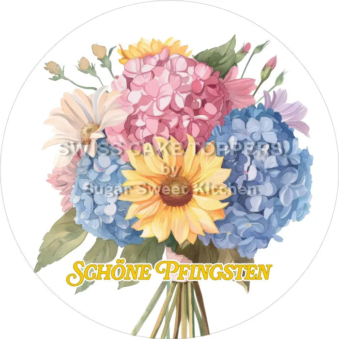 Tortenaufleger Pfingsen 04 - essbar & personalisierbar - Fondant- Torten- Cupcakeaufleger Sugar Sweet Kitchen