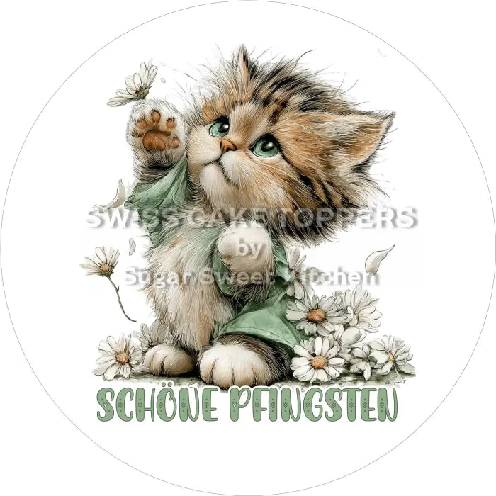 Tortenaufleger Pfingsen 07 - essbar & personalisierbar - Fondant- Torten- Cupcakeaufleger Sugar Sweet Kitchen