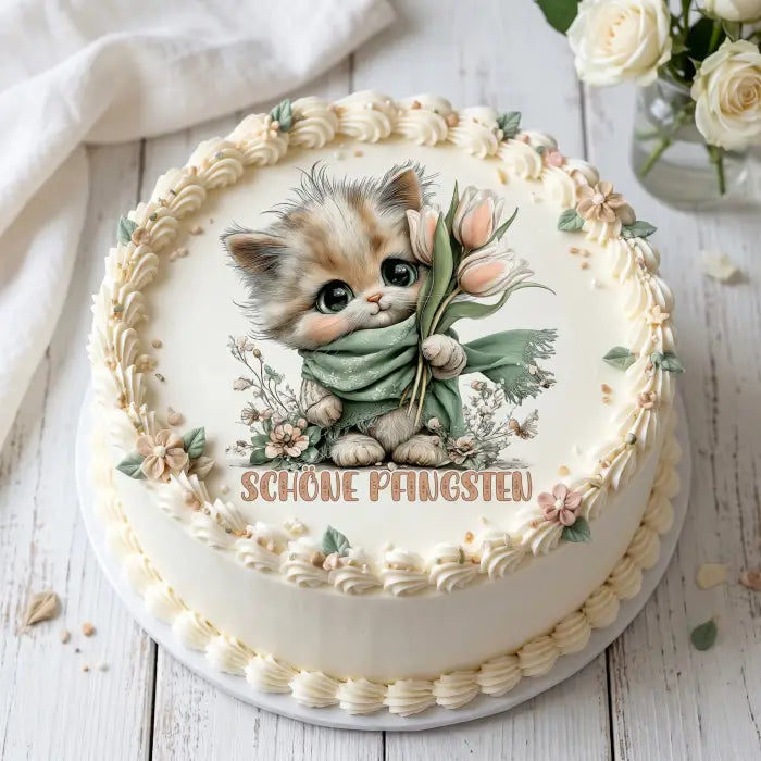Tortenaufleger Pfingsen 08 - essbar & personalisierbar - Fondant- Torten- Cupcakeaufleger Sugar Sweet Kitchen
