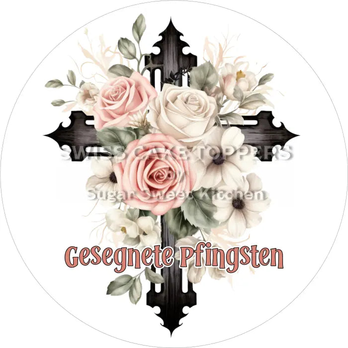 Tortenaufleger Pfingsen 10 - essbar & personalisierbar - Fondant- Torten- Cupcakeaufleger Sugar Sweet Kitchen