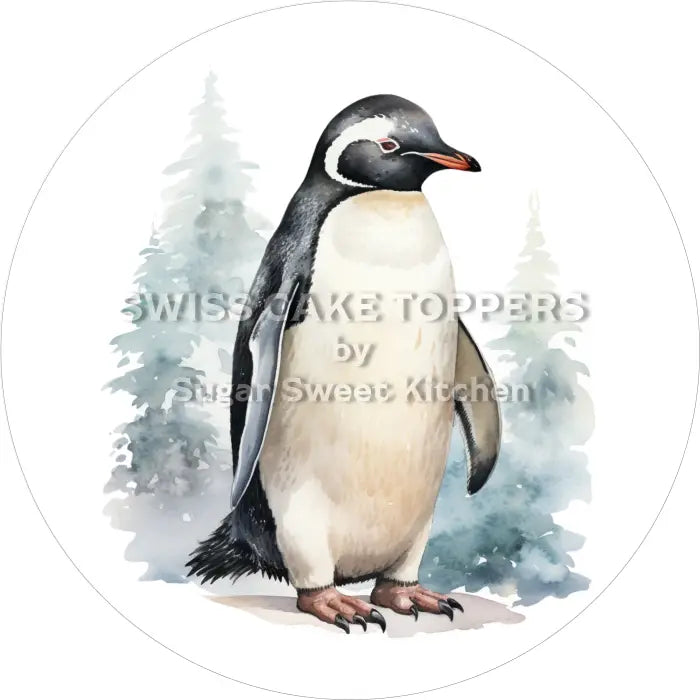 Tortenaufleger Pinguin 01 - essbar & personalisierbar - Fondant- Torten- Cupcakeaufleger Sugar Sweet Kitchen