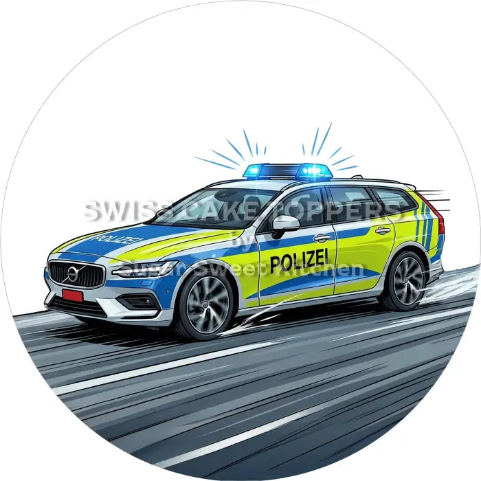 Tortenaufleger Polizei 02 - essbar & personalisierbar - Fondant- Torten- Cupcakeaufleger Sugar Sweet Kitchen