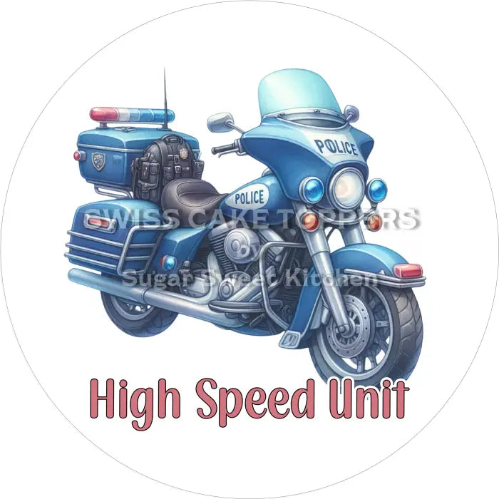 Tortenaufleger Polizei 19 - essbar & personalisierbar - Fondant- Torten- Cupcakeaufleger Sugar Sweet Kitchen