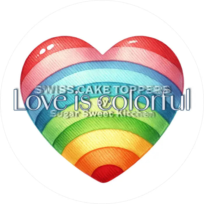 Tortenaufleger Pride 03 - personalisierbar - Fondant- Torten- & Cupcakeaufleger Sugar Sweet Kitchen
