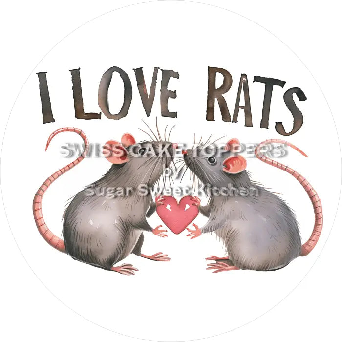 Tortenaufleger Ratte 02 - essbar & personalisierbar - Fondant- Torten- Cupcakeaufleger Sugar Sweet Kitchen