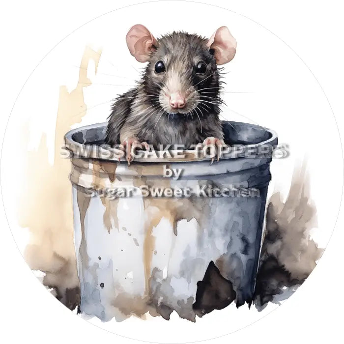 Tortenaufleger Ratte 03 - essbar & personalisierbar - Fondant- Torten- Cupcakeaufleger Sugar Sweet Kitchen