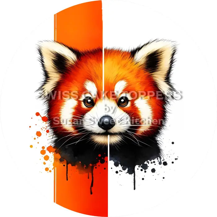 Tortenaufleger Red Panda 01 - essbar & personalisierbar - Fondant- Torten- Cupcakeaufleger Sugar Sweet Kitchen