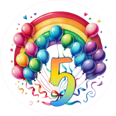 Tortenaufleger Regenbogen - personalisiert