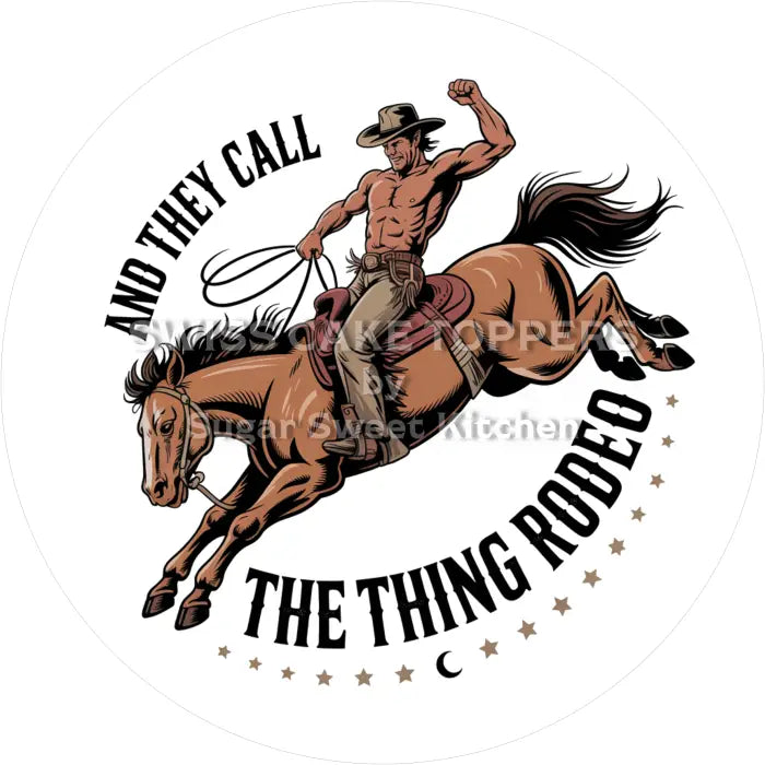 Tortenaufleger Rodeo 11 - essbar & personalisierbar - Fondant- Torten- Cupcakeaufleger Sugar Sweet Kitchen