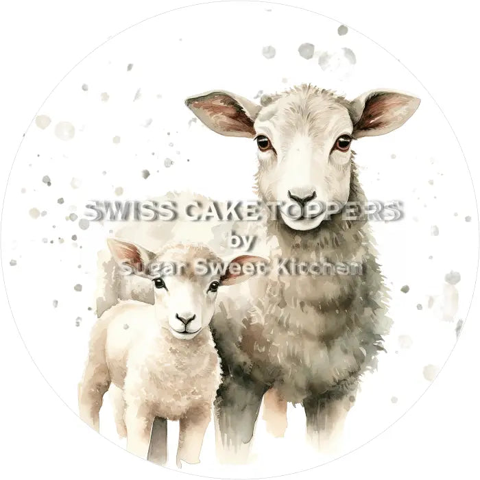 Tortenaufleger Schaf 01 - essbar & personalisierbar - Fondant- Torten- Cupcakeaufleger Sugar Sweet Kitchen
