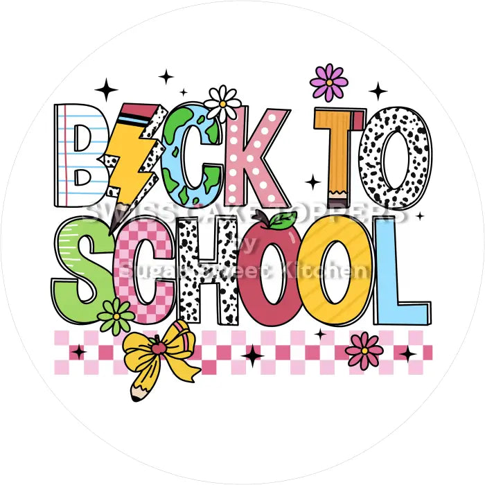 Tortenaufleger Schule 01 - essbar & personalisierbar - Fondant- Torten- Cupcakeaufleger Sugar Sweet Kitchen