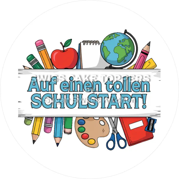 Tortenaufleger Schule 04 - essbar & personalisierbar - Fondant- Torten- Cupcakeaufleger Sugar Sweet Kitchen