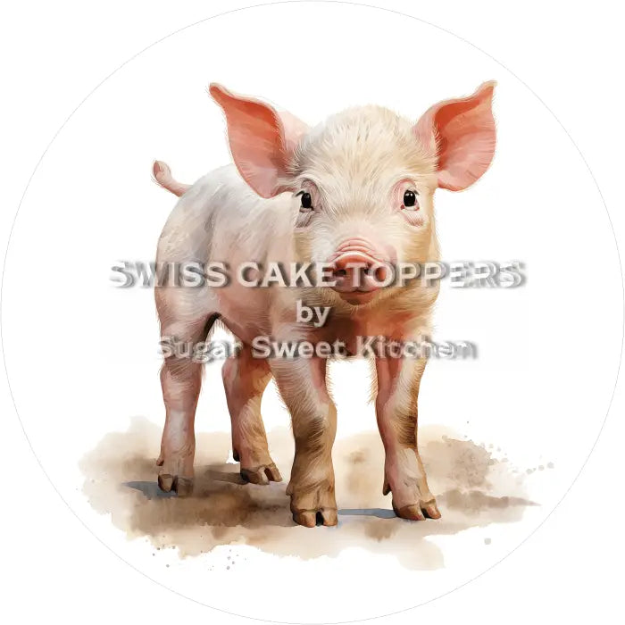 Tortenaufleger Schweinchen 01 - essbar & personalisierbar - Fondant- Torten- Cupcakeaufleger Sugar Sweet Kitchen