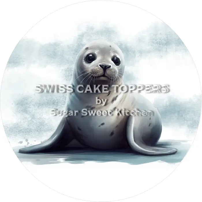 Tortenaufleger Seehund 01 - essbar & personalisierbar - Fondant- Torten- Cupcakeaufleger Sugar Sweet Kitchen