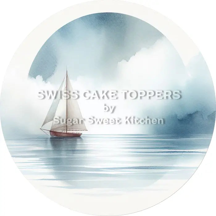 Tortenaufleger Segeln 02 - essbar & personalisierbar - Fondant- Torten- Cupcakeaufleger Sugar Sweet Kitchen