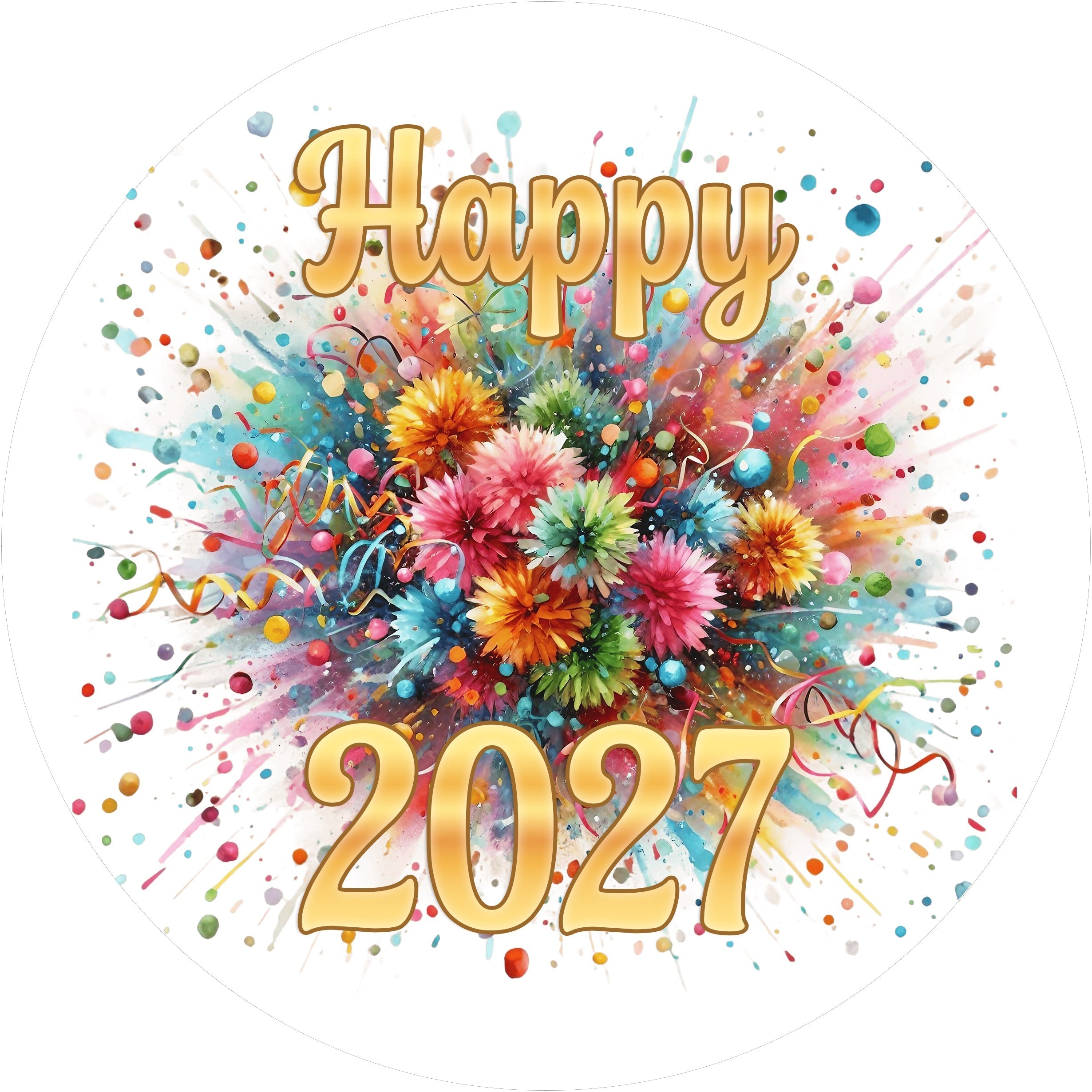 Tortenaufleger Silvester / 02 - essbar & personalisierbar - Fondant- Torten- Cupcakeaufleger Sugar Sweet Kitchen