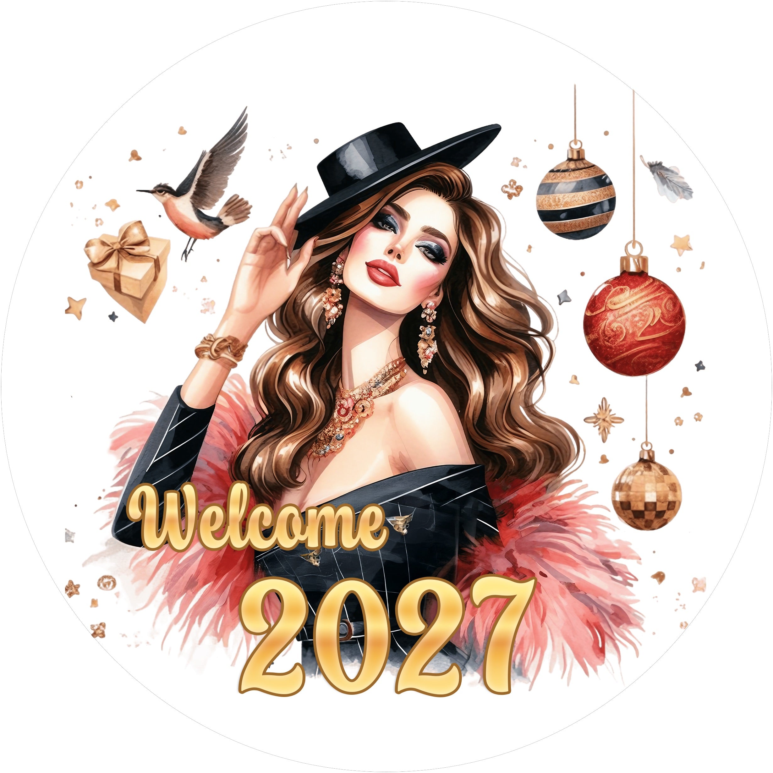 Tortenaufleger Silvester / 03 - essbar & personalisierbar - Fondant- Torten- Cupcakeaufleger Sugar Sweet Kitchen