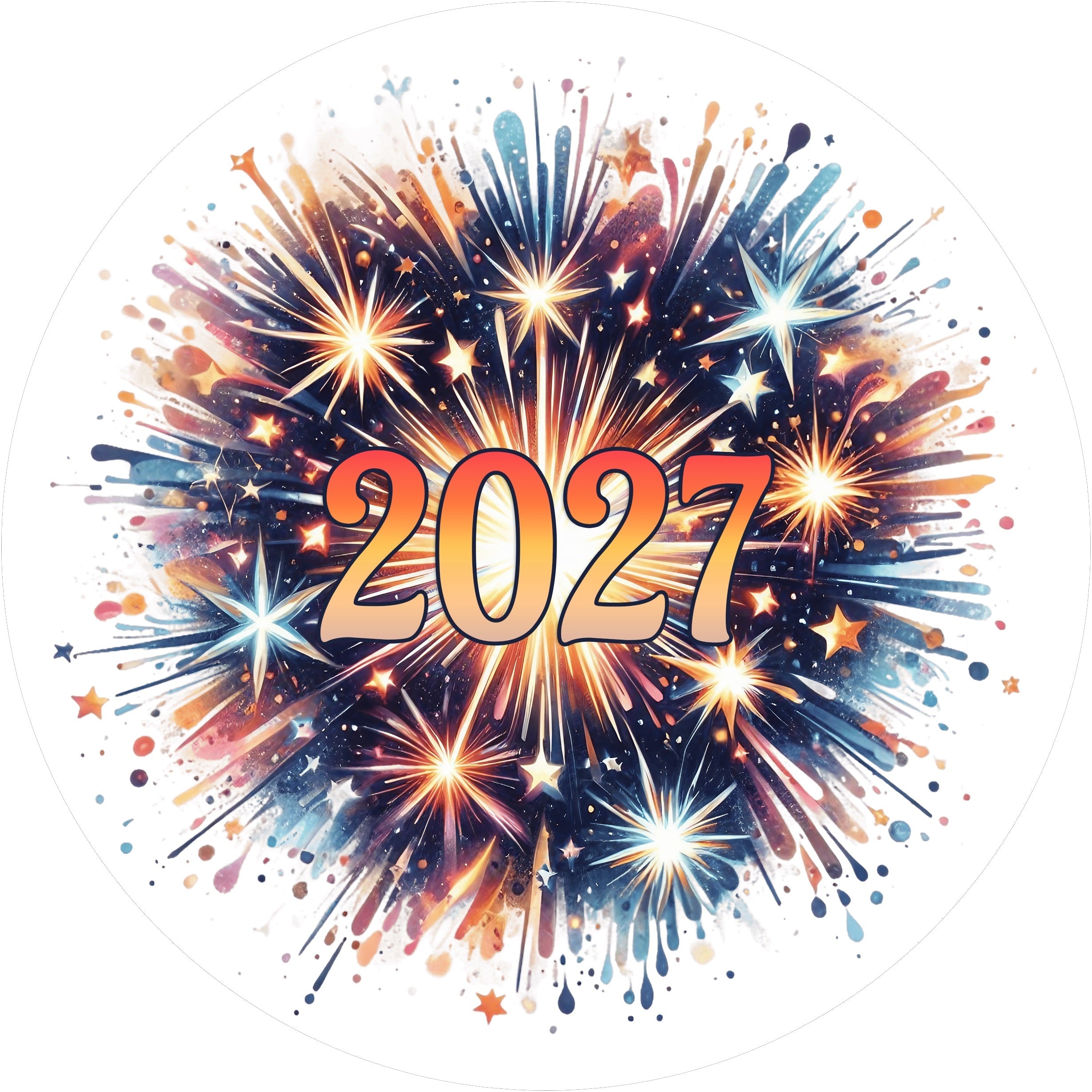 Tortenaufleger Silvester / 05 - essbar & personalisierbar - Fondant- Torten- Cupcakeaufleger Sugar Sweet Kitchen