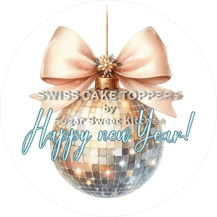 Tortenaufleger Silvester / 08 - essbar & personalisierbar - Fondant- Torten- Cupcakeaufleger Sugar Sweet Kitchen