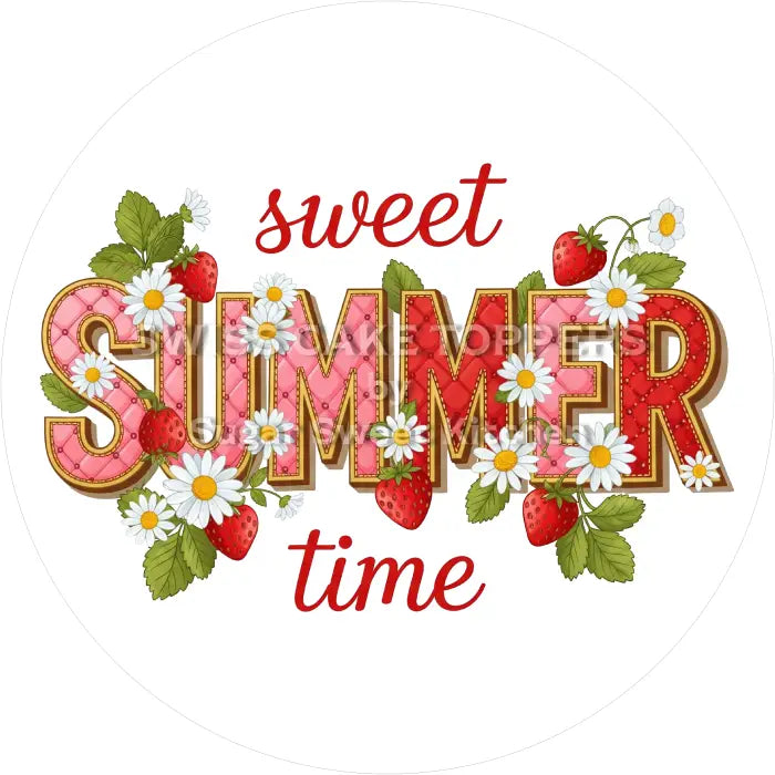 Tortenaufleger Sommer 02 - essbar & personalisierbar - Fondant- Torten- Cupcakeaufleger Sugar Sweet Kitchen
