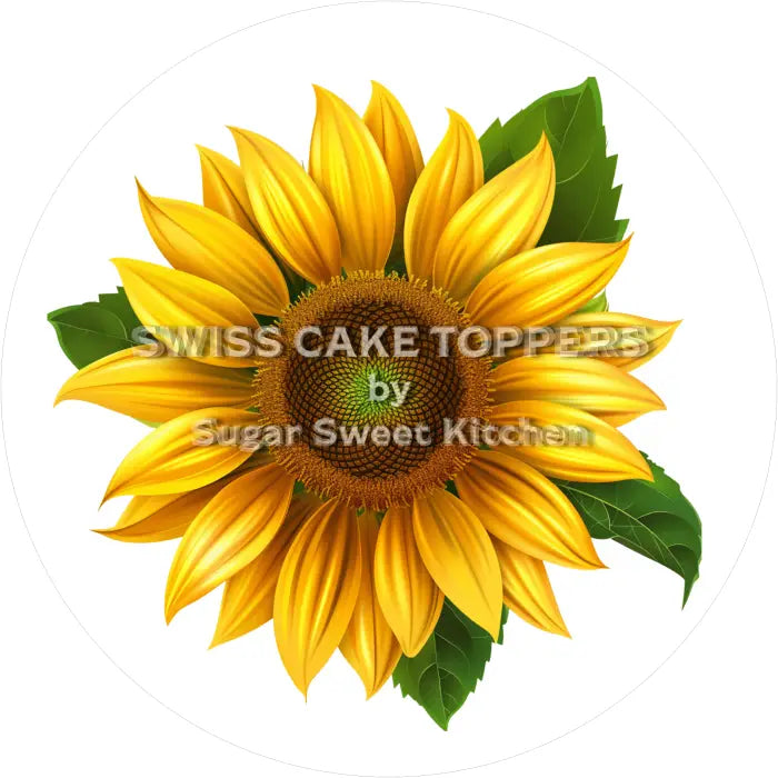 Tortenaufleger Sonnenblume 32 - essbar & personalisierbar - Fondant- Torten- Cupcakeaufleger Sugar Sweet Kitchen