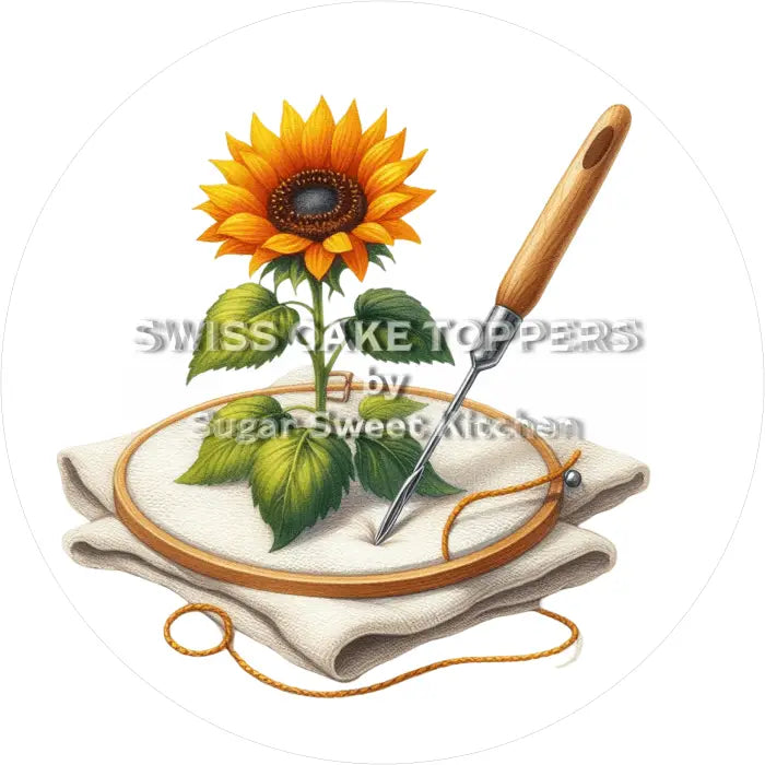 Tortenaufleger Sticken 01 - essbar & personalisierbar - Fondant- Torten- Cupcakeaufleger Sugar Sweet Kitchen