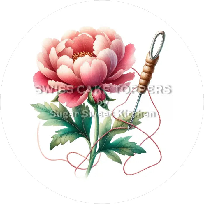 Tortenaufleger Sticken 03 - essbar & personalisierbar - Fondant- Torten- Cupcakeaufleger Sugar Sweet Kitchen