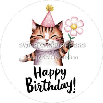 Tortenaufleger süsse Katze1 - personalisierbar