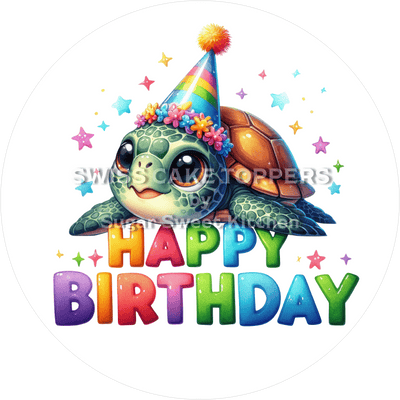 Tortenaufleger süsse Turtle3 - personalisierbar