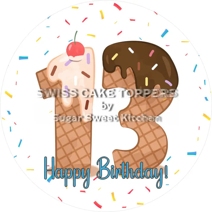 Tortenaufleger mit süssen Zahlen - essbar & personalisiert - Fondant- Torten- Cupcakeaufleger Sugar Sweet Kitchen
