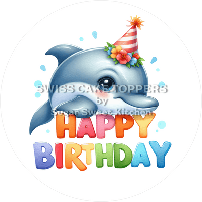 Tortenaufleger süsser Delfin1 - personalisierbar